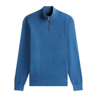 Tommy Hilfiger Heren Ritssluiting Regular Trui (Ege&iuml;sche Zee)