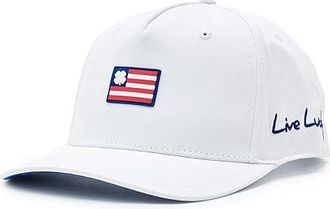 Black Clover Built Different Usa Adjustable Hat Baseball Caps White/Red/Blue, Polyester/Spandex