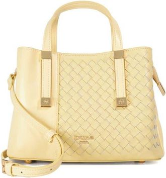 Dune London Dinkydorry Faux Leather Top Handle Bag in Lemon Synthetic at Nordstrom