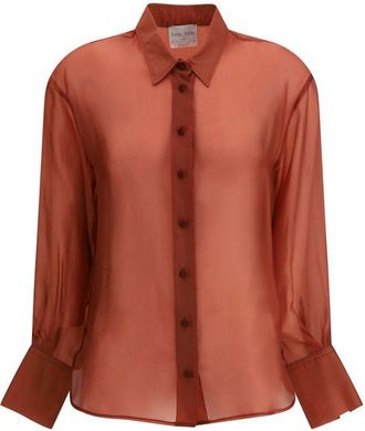 Forte_Forte Orange Copper Womens Blouse