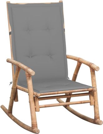 vidaXL Silla Mecedora Con Coj&iacute;n Bamb&uacute; Vidaxl