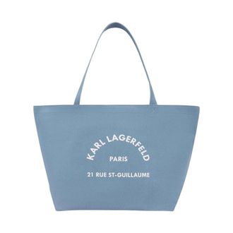 Karl Lagerfeld Tote Bags, female, Blue, Size: ONE SIZE RSG Canvas Shopper