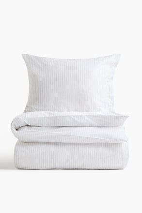 H&M Einzelbettw&auml;sche mit Nadelstreifen - White