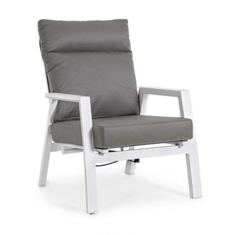 Konte Design Conjunto de 2 sillones reclinables de jard&iacute;n con cojines grises