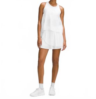 lululemon Tiered Pleats High-Rise Tennis Skirt In White