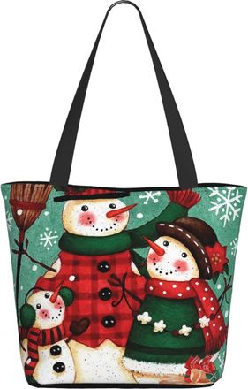 AOOEDM Merry Christmas Snowman Ladies Shopping Bag 13x11x7in.The Perfect ValentineS Day Gift.It Is The Best ValentineS Day Gift For Mom, Daughter, Wife,Etc