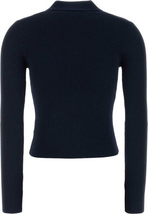 Michael Kors Womens Midnight Blue Stretch Viscose Blend Polo Shirt Midnightblue Recycled Nylon