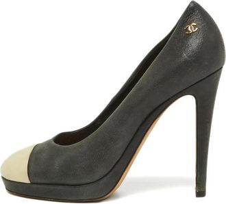 Chanel 120mm leather platform pumps - Black