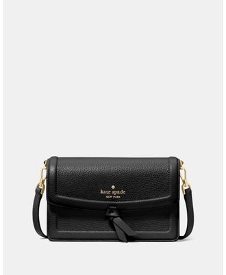 Kate Spade New York Womens Knott Mini Crossbody Bag - Black Leather - One Size