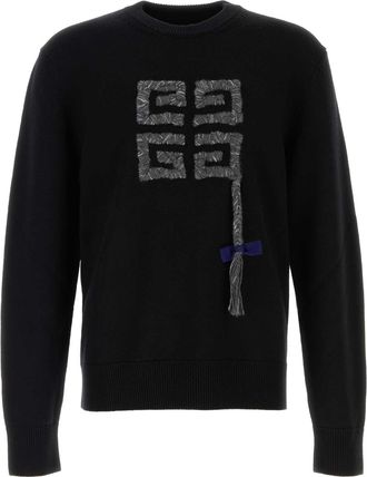 Givenchy Mens Black Wool Sweater - Size X-Large