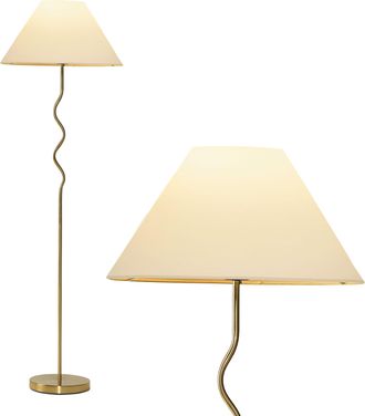 Brightech Squiggle LED Floor Lamp - Brass
