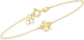 Canaria Canaria Italian 10kt Yellow Gold Clover Bracelet
