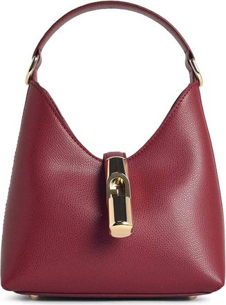 Furla Hobo Iride Mini Bag In Cherry Leather