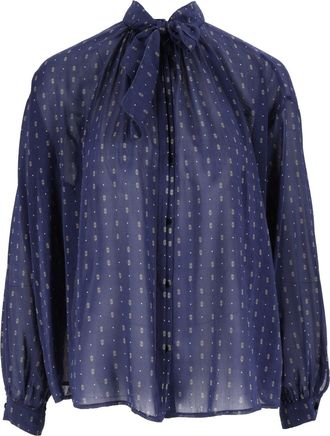 Forte_Forte Bow Detail Printed Voile Blouse