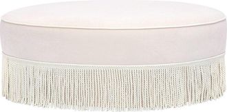 TOV Furniture Tov Furniture Tassy Tasseled Round Ottoman