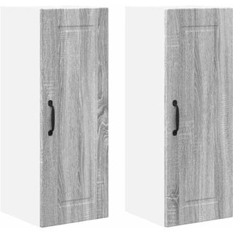 vidaXL Armario de cocina mural 2 pcs Gris Sonoma 30 x 31 x 80 cm vidaXL