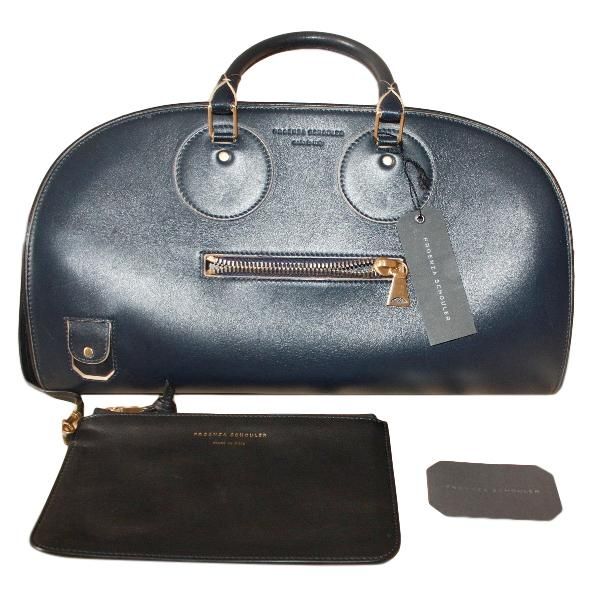 Navy Leather Kiri Tote Bag & Wallet