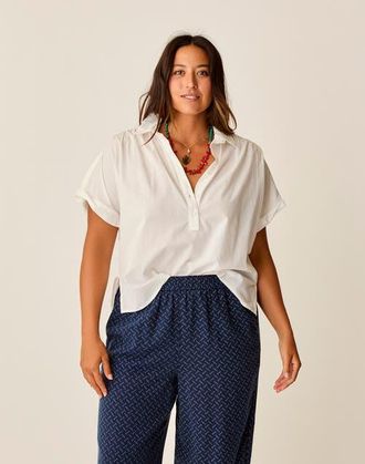 Carve Designs Elliott Voile Top in Cloud at Nordstrom, Size Xx-Small