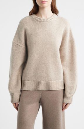 House of CB Bear Chunky Relaxed Wool Sweater in Oatmeal at Nordstrom, Size Medium