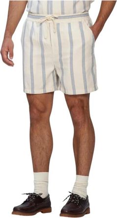 Les Deux Lawson Stripe Shorts - Heren - Korte Broeken - Beige - XL - Korte Broeken