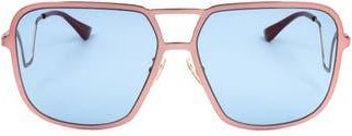 Marni 58mm Aviator Sunglasses in Rose /Blue at Nordstrom Rack