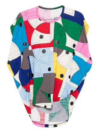 Comme Des Garçons circular-cut T-shirt - women - Cotton - M - White