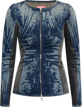 Diesel Jassen, Dames, Blauw, S, Denim, Denim Top