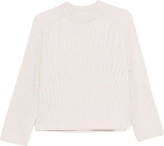 Forte_Forte Round-neck Truien - Dames - Ronde hals truien - Wit - S - Truien & Vesten