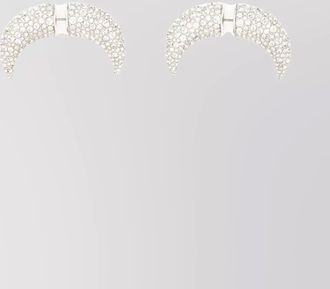 Swarovski crescent moon crystal rhinestone earrings