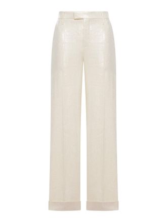 Brunello Cucinelli WIDE-LEG TAILORED LINEN TROUSERS - Brunello Cucinelli - Woman