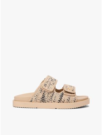 Tommy Hilfiger Womens Raffia Sandal - Beige - US 6.5 / EU 37