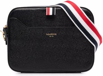 Thom Browne small RWB Stripe camera bag - unisex - Calf Leather - OS - Black