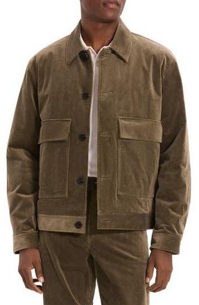 Theory Perfect Corduroy Button-Up Jacket in Tarmac at Nordstrom Rack, Size Medium