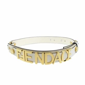 Fendi Pre-owned Leather belts - female - Fendi Vintage - Vintage Belts - White - ONE SIZE - Pre-owned
