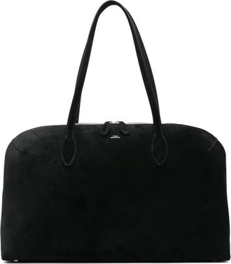Toteme Suede Day Tote Bag - Dames - Handtassen - Zwart - ONE Size - Tassen