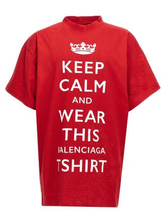 Balenciaga Red Keep Calm T-shirt