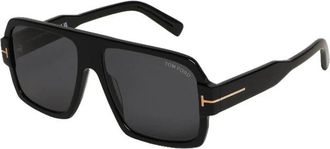 Tom Ford Elegante Vierkante Zonnebril - Heren - Brillen - Zwart - ONE Size - Accessoires