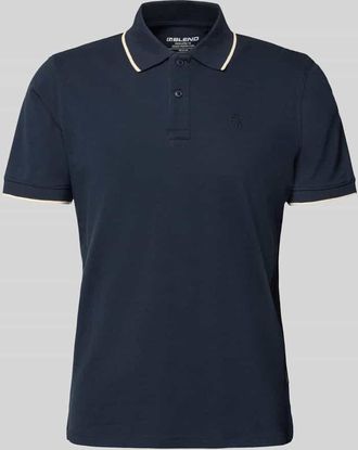 Blend Regular Fit Poloshirt mit Logo-Stitching Modell Hedin in Marine, Gr&ouml;&szlig;e 3XL