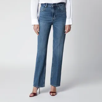 Victoria Beckham Jeans Julia in cotone blu denim