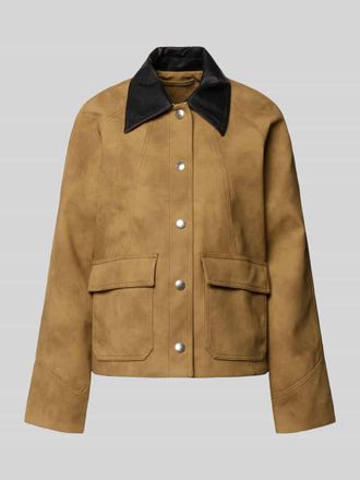 Stand Studio Regular Fit Jacke mit Umlegekragen Modell Wilhelmina in Camel, Gr&ouml;&szlig;e 34