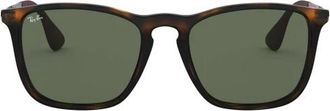 Ray-Ban Chris Zonnebril - Heren - Zonnebrillen - Bruin - 54 MM - Accessoires
