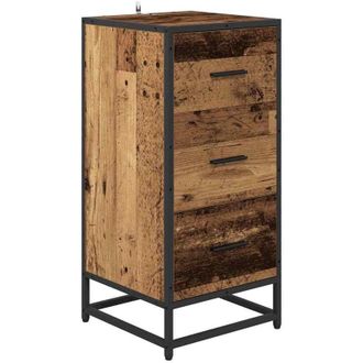 vidaXL Vitrina Madera vieja 35.5 x 35 x 76 cm Madera contrachapada vidaXL