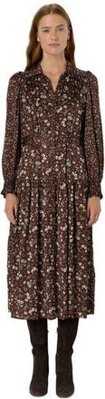 Gerard Darel Lolita Long Sleeve Shirt Dress in Brown at Nordstrom, Size 6