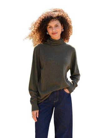 Celtic & Co. Geelong Wool Slouch Turtleneck Sweater in Olive at Nordstrom, Size X-Small