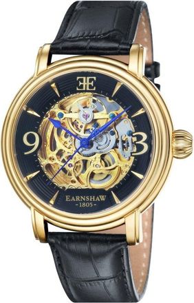 Earnshaw Longcase Automatic Black Dial Mens Watch ES-8011-03