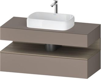 Duravit Duravit - Qatego Consola Mueble Bajo Lavabo, 1 Extra&iacute;ble, 1 Caj&oacute;n