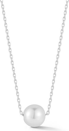 Sphera Milano Freshwater Pearl Pendant Necklace in Silver at Nordstrom Rack
