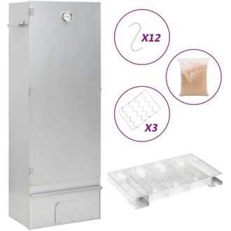 vidaXL Vidaxl - Horno Ahumador De Bbq Con Generador Humo Fr&iacute;o Acero Galvanizado
