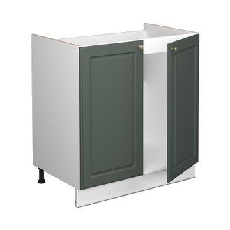 Vicco Armario Bajo Para Fregadero Fame-line, Verde Dorado Casa De Campo, 80 Cm, Et M&aacute;rmol Vicco