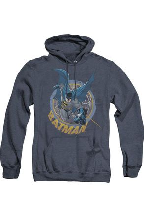 Gildan Batman In The Crosshairs Adult Heather Hoodie / Hooded Sweatshirt